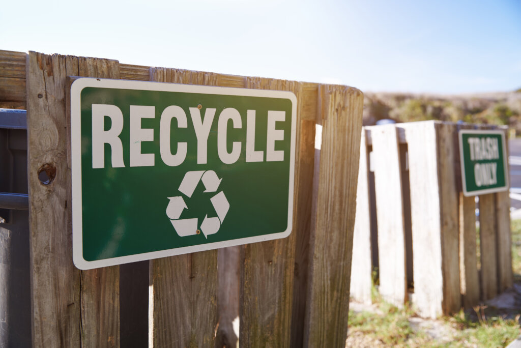 Cartel de reciclar