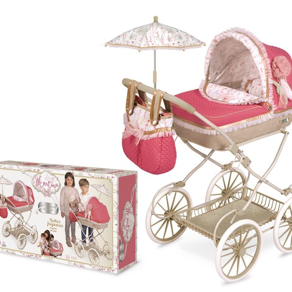 COCHE DE MUÑECA PLEGABLE CON SOMBRILLA (MARTINA)